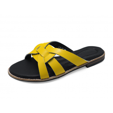 Women Sandals Flat LS-12 Yellow Nappa